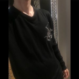 BeverlyHillsPoloClub WOOL V-Neck SWEATER (BLACK)